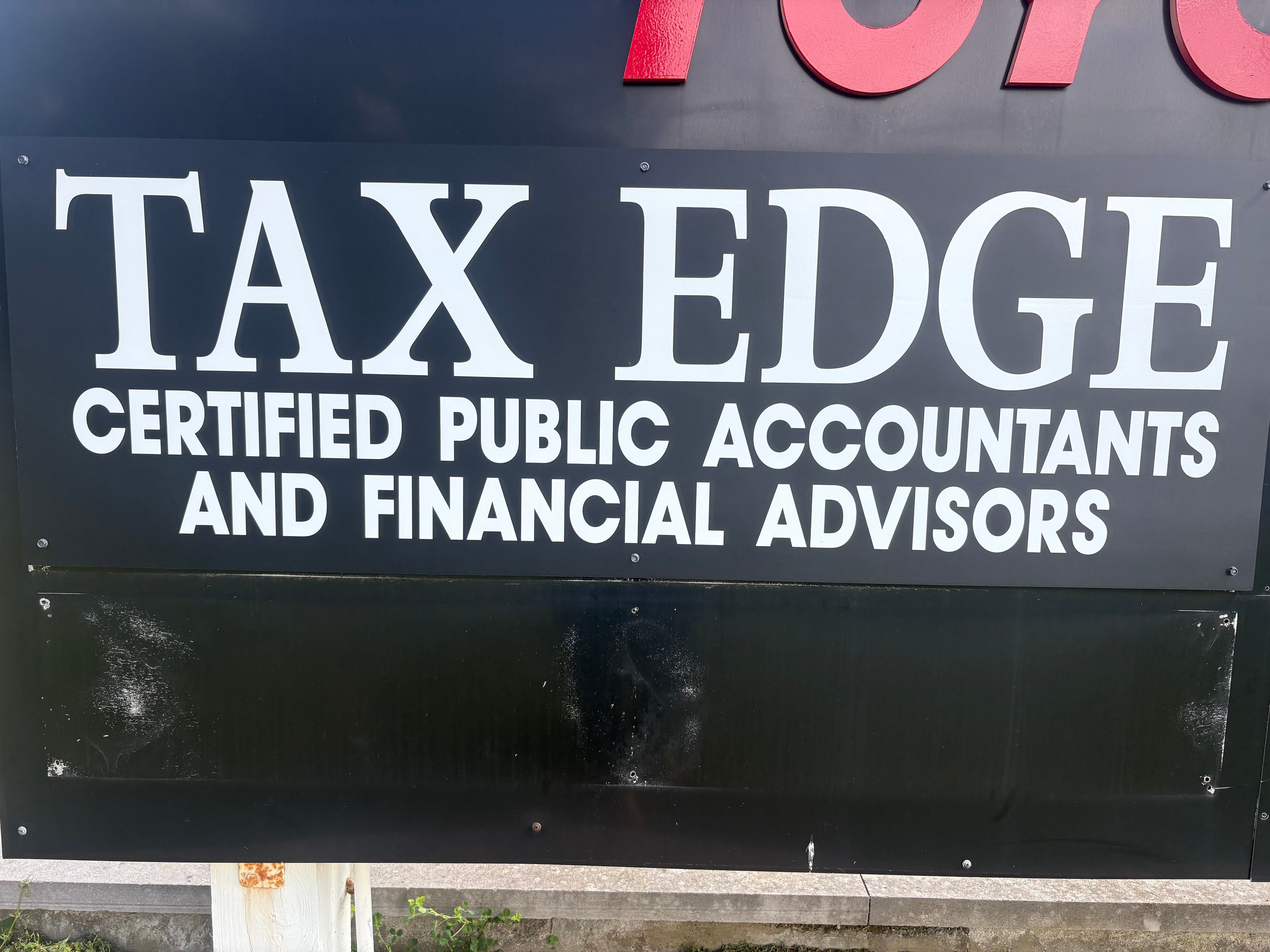 Tax Edge Certified Public Accountants sign